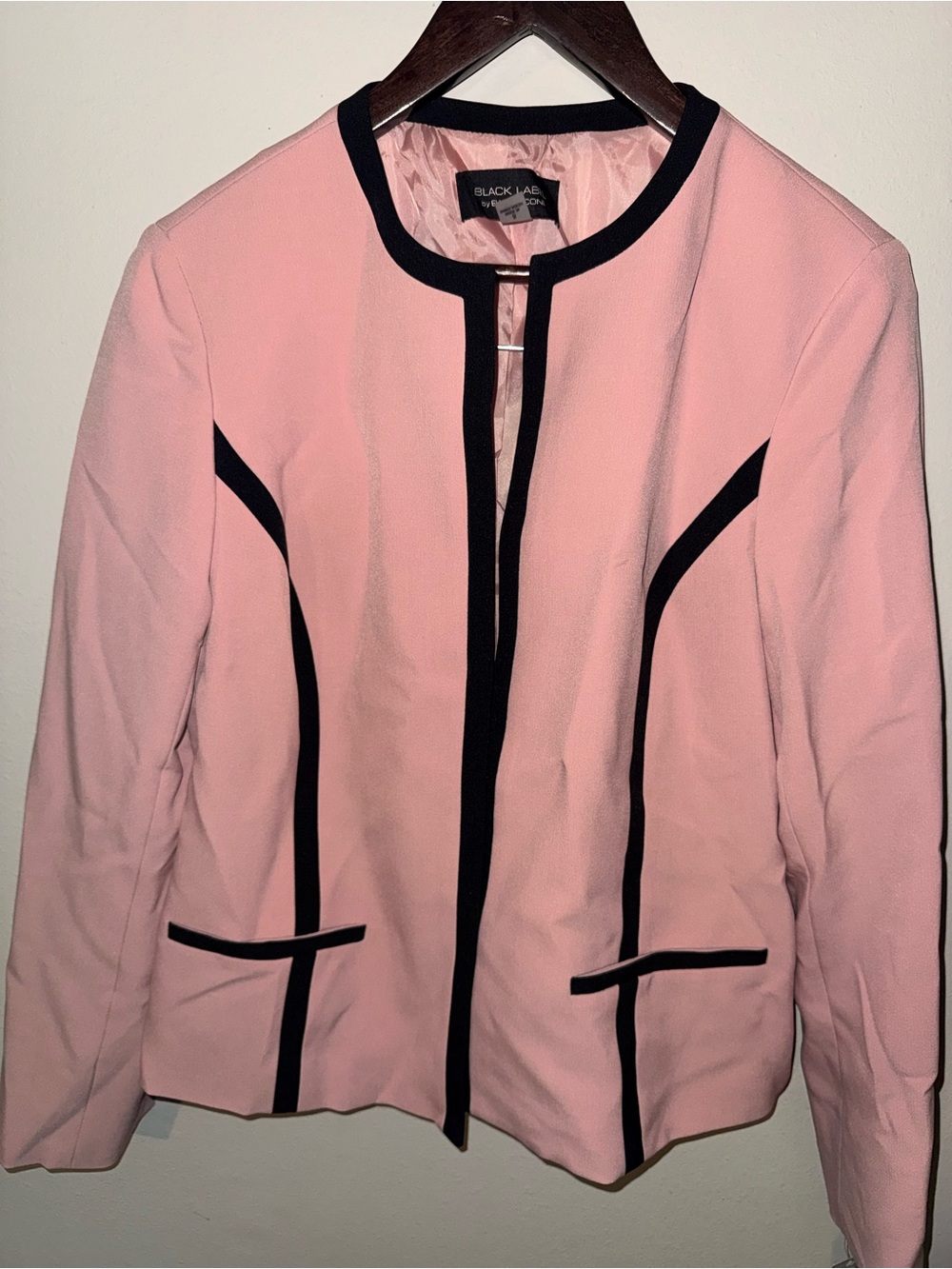 Black Label Pink Blazer with Black Trim